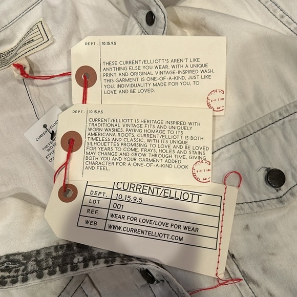 NWT Current/Elliot Women’s Distressed White Top Size 1 - Picture 4 of 5